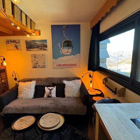 Les Menuires Centre! Chaleureux Studio Sur Les Pistes! Сен-Мартен-де-Бельвиль Экстерьер фото